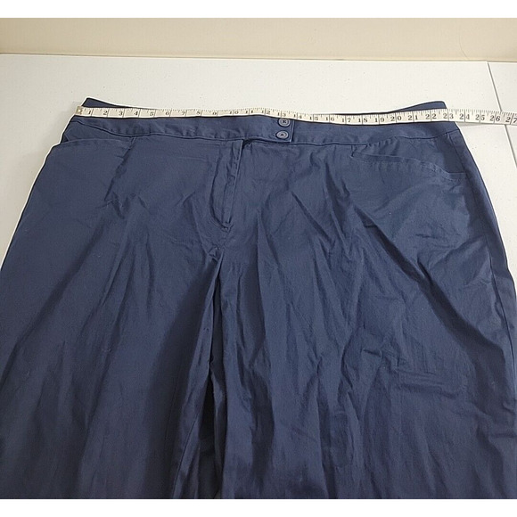 Lane Bryant Navy Blue Straight Leg High Rise Casual Cropped Pants Womens Size 26 - Picture 5 of 10
